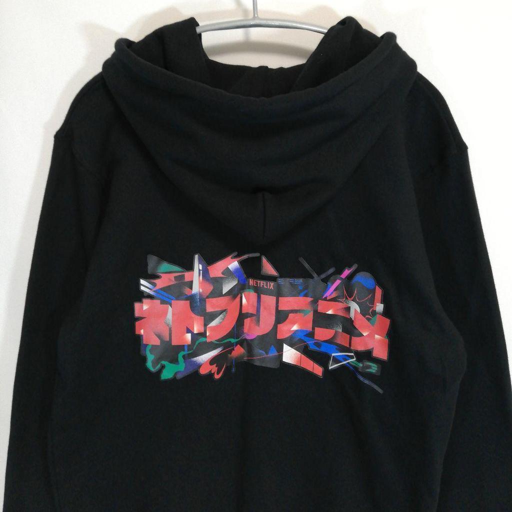 [USED] Netflix Anime Hoodie, Black, Sweatshirt, Size M