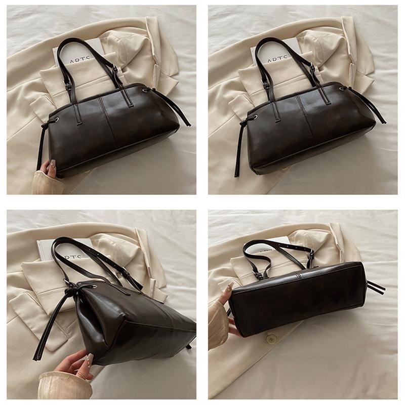Vielseitige Handtasche aus weichem PU-Leder, quadratisch, Vintage-Damen-Schultertasche, klassisches Luxusdesign, Reißverschluss, Unterarmtasche, Tote