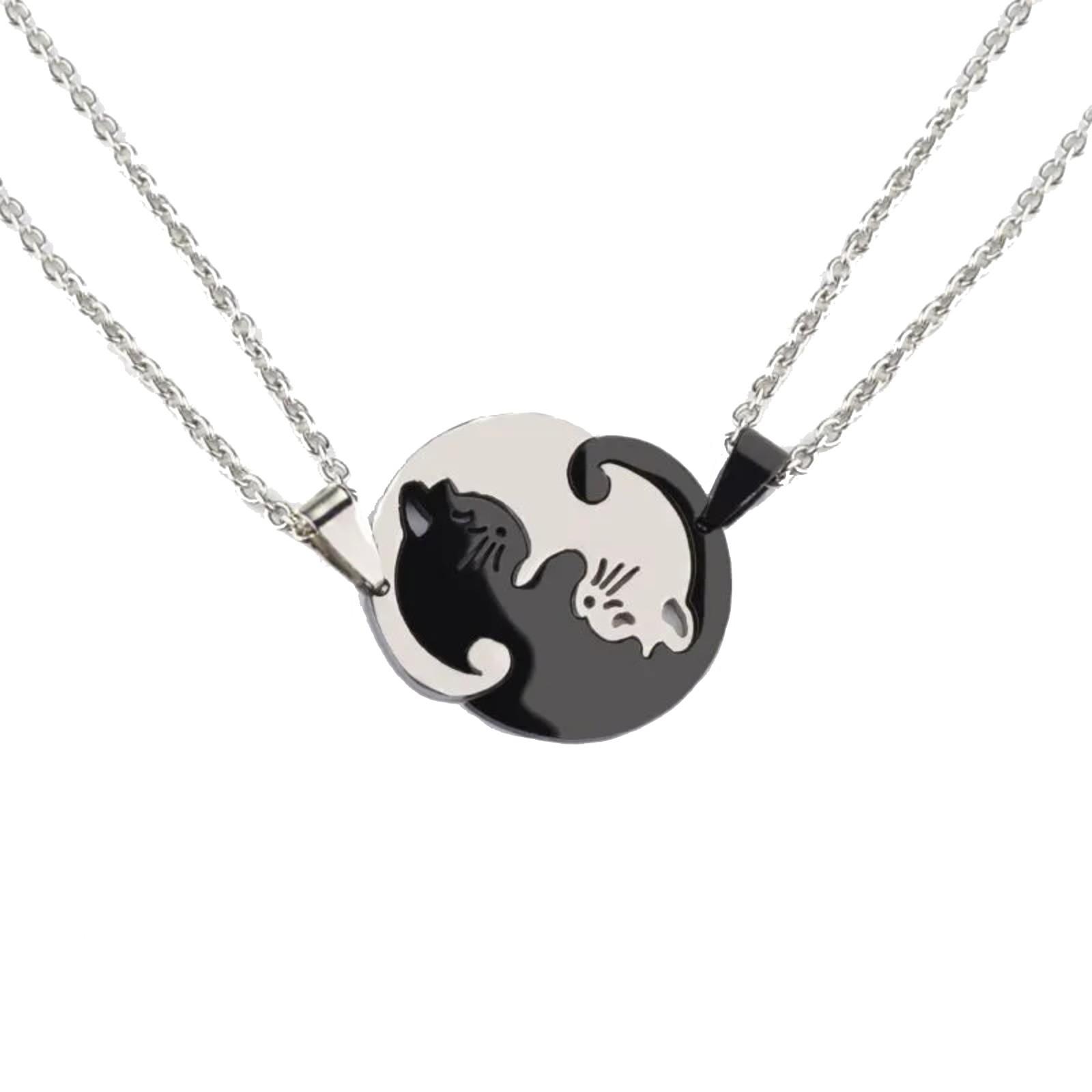 Couples Jewelry Couple Necklace Stainless Steel Animal Pendant Necklace One Size