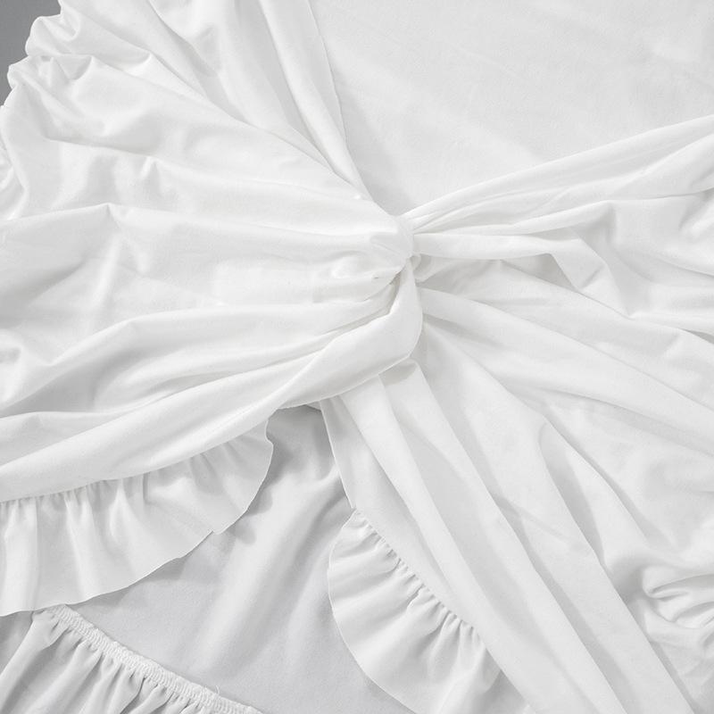 Women's Autumn Temperament Solid Color Long Sleeve Twist Decorative Slim-fit Wrap Buttock Dress