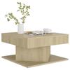 Sofatisch Für Gäste, Wohnzimmertisch, Kreativer Dekorationstisch, 57x57x30 Cm Furniertes Holz