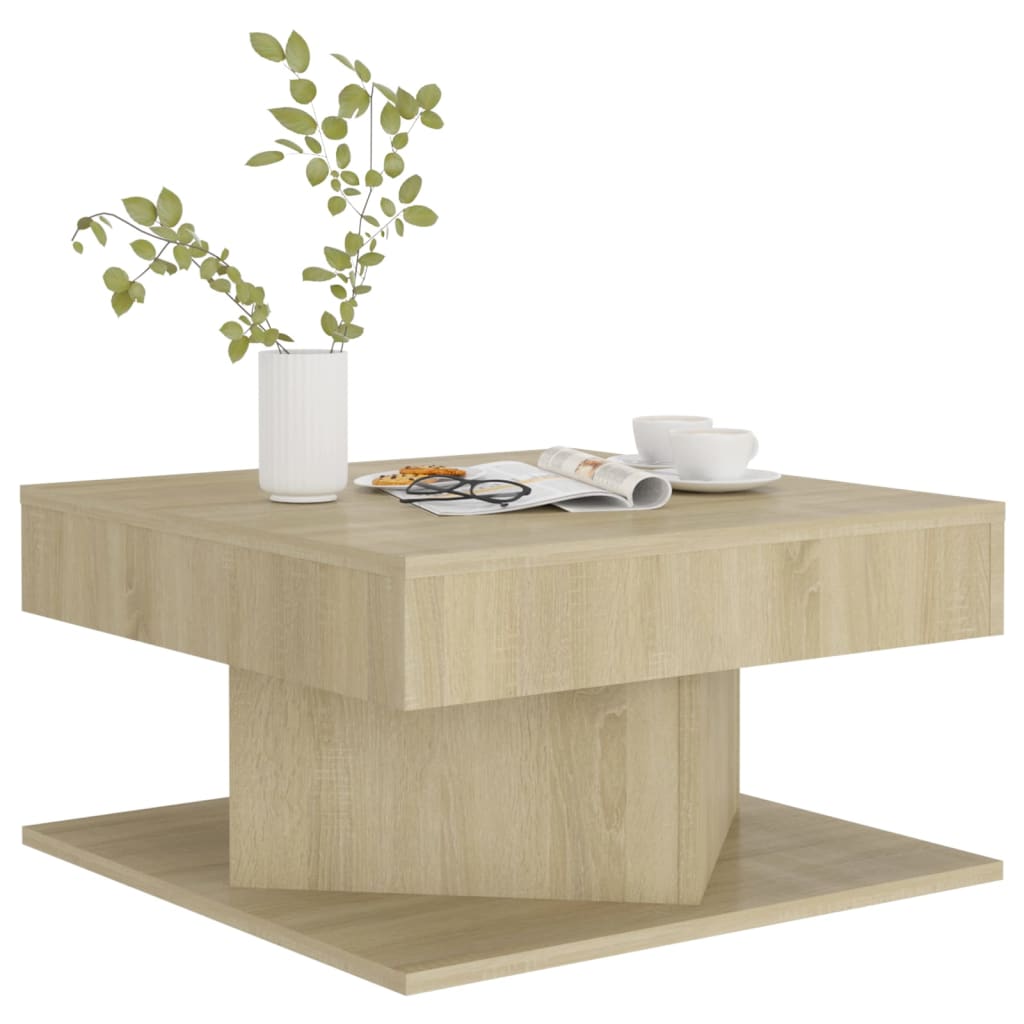 Sofatisch Für Gäste, Wohnzimmertisch, Kreativer Dekorationstisch, 57x57x30 Cm Furniertes Holz