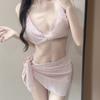 Bikini Swimsuit Women's High-end Sexy Pure Desire Split Slimming Skirt Three-piece Seaside Vacation Set