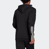 Adidas Sweatshirts Men's Black Hooded Moderate Cardigan GS1581