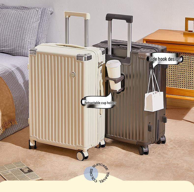 Women's Sturdy Carry-on Suitcase Set: 20-Inch, 24-Inch, & 26-Inch with Combo Lock, Large Capacity, Durable Design.