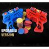 Children Fun Toys Flying Saucer Guns Ejection Flying Disc 100 EVA Soft Bullets Toy Gun Kids Outdoor Games Interactive Sport Toys