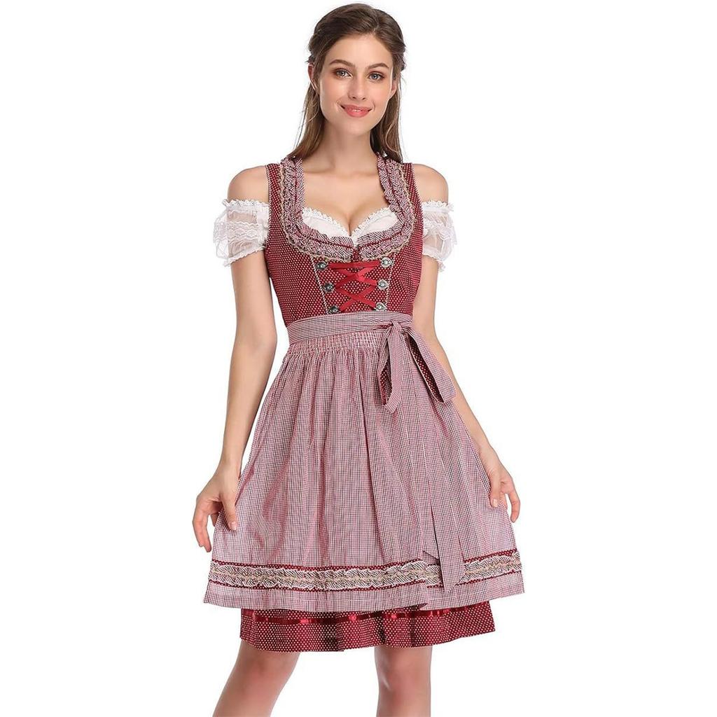 Women's Oktoberfest Dirndl Dress, Traditional Bavarian Beer Festival Outfit For Party