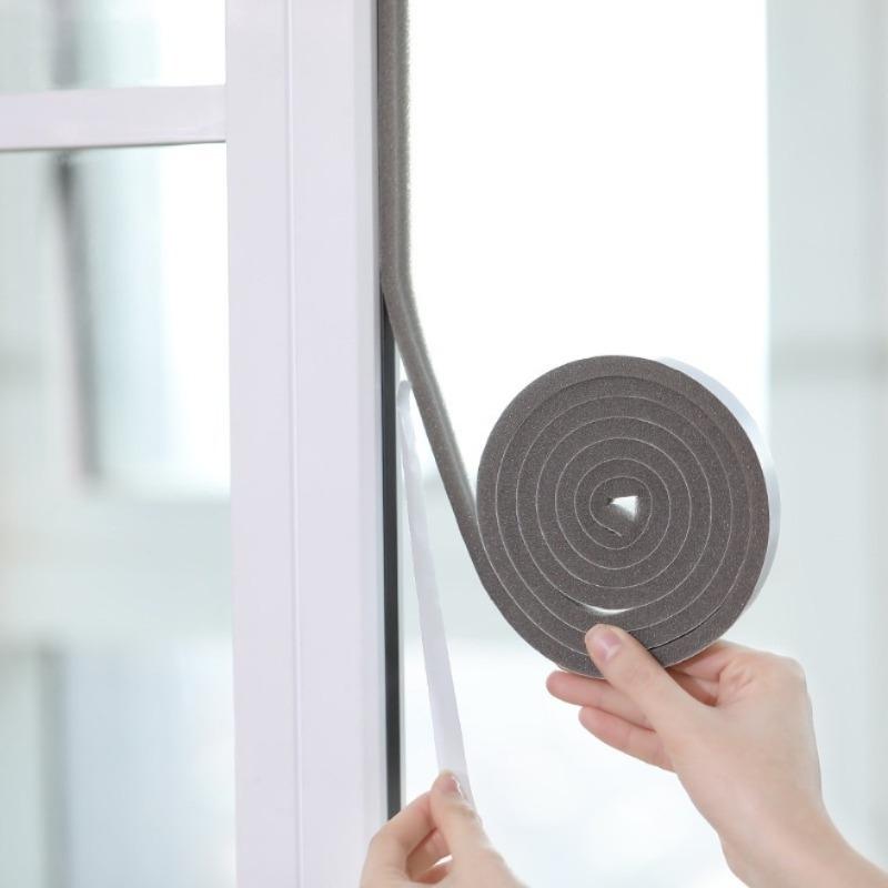 2 Roll/pack Weather Stripping Seal Self Adhesive Seal Strips Foam Window Glass Door Soundproof Anti Collision Dustproof Gap Warm Sealing Tape