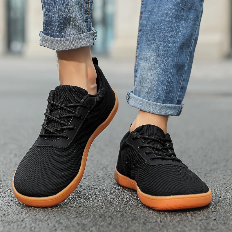 Wide Toe Casual Sports Shoes Breathable Mesh Gym Training Sneakers Light Elastic Fitness Flats Leisure Walking Shoes