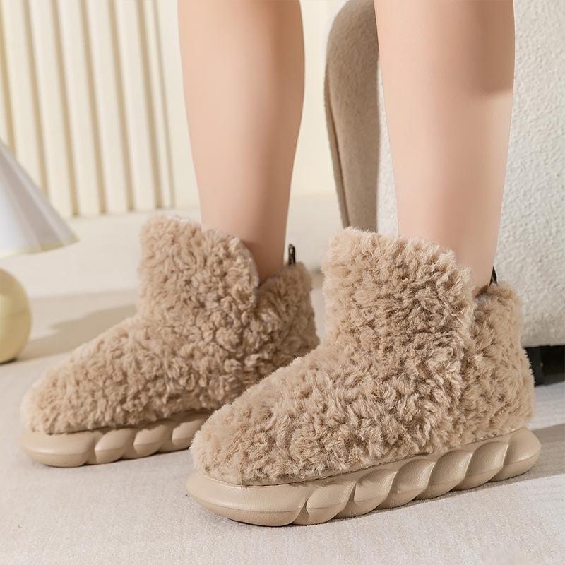 Damen Hausschuhe EVA Memory Foam Gemütlich Weich Leicht Mädchen Kurze Stiefel Warm Winter Flauschige Hausschuhe