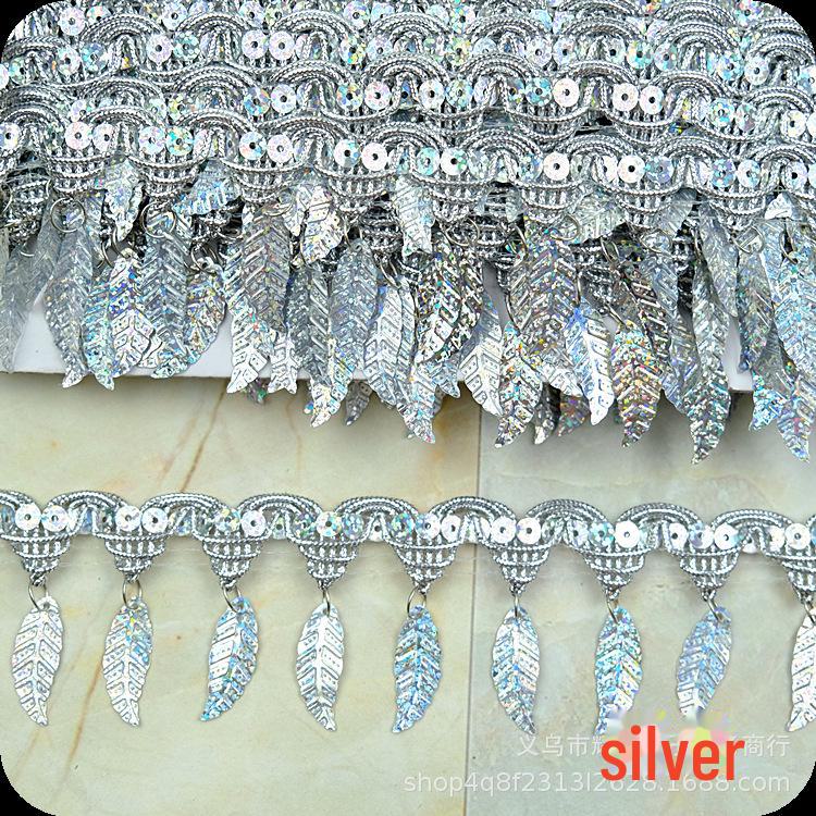 Pagoda Leaf Lace Tassel Trim - 9m: Decorative Fringe for Stage Dance Costumes