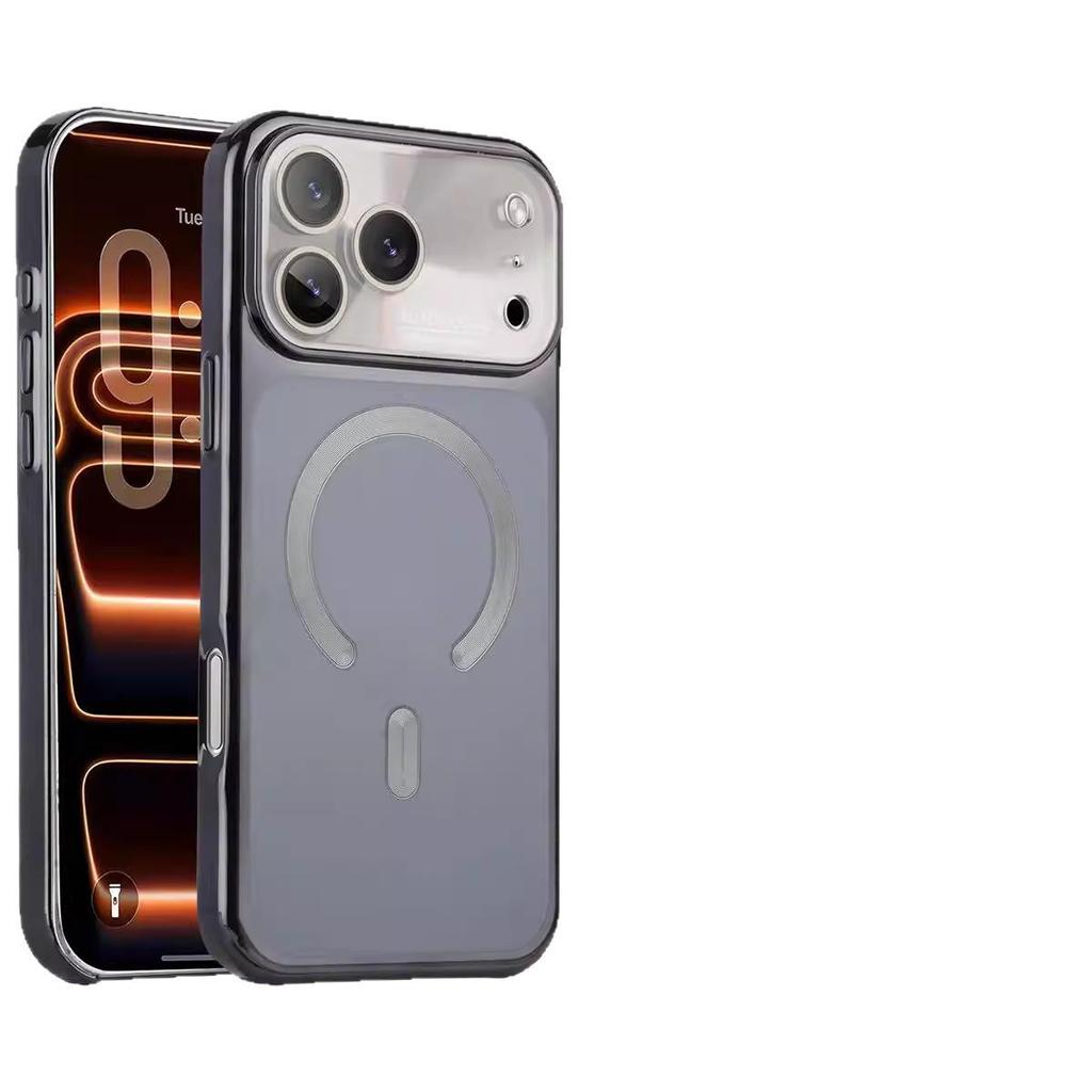 Luxury Electroplated Magnetic Case for iPhone 16/17 Pro Max - Drop-Proof Dual-Lens Protective Cover