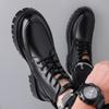 Fashion Designer Leather Velvet Winter Warm Platform Boots for Men Fashion Casual Men Cotton Shoes British Casual Male Ankle Work Boots