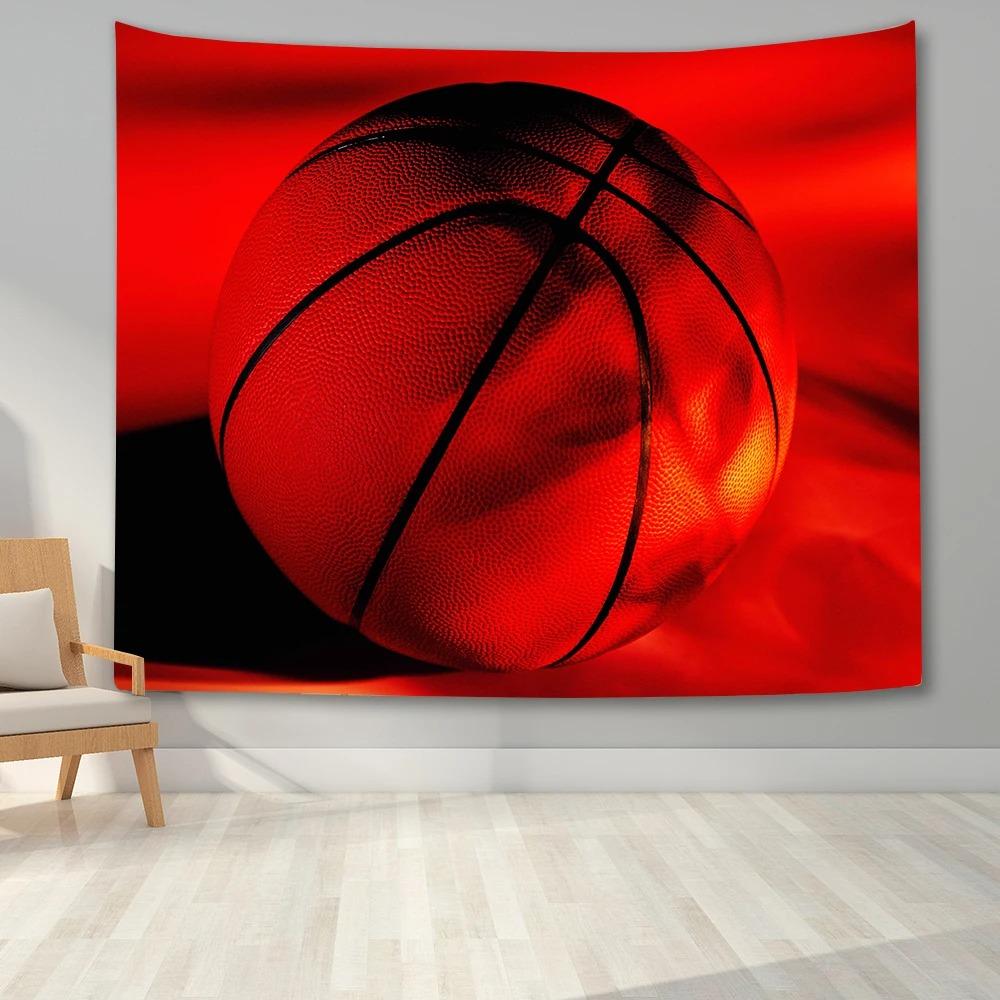 Sports Theme Basketball Pattern Tapestry Bedroom Living Room Tapestry Home Wall Decoration Tapestry