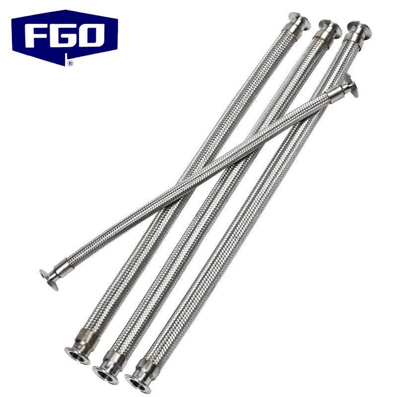 FGO 316 Stainless Steel Quick-Connect Braided Hose 0.5m