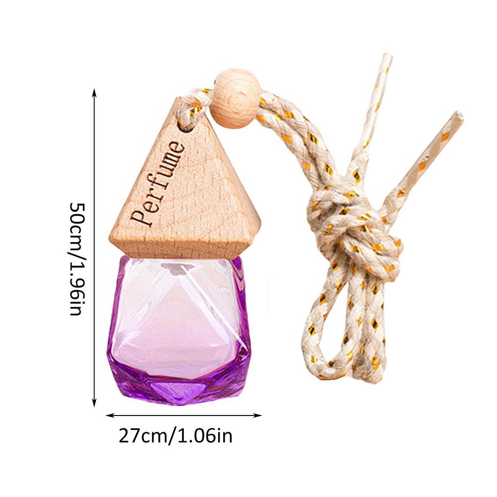 8ml Empty Car Diffuser Bottles Triangle Diamond Colorful Car Air Freshener Perfume Bottle Essential Oil Aromatherapy Fragrance