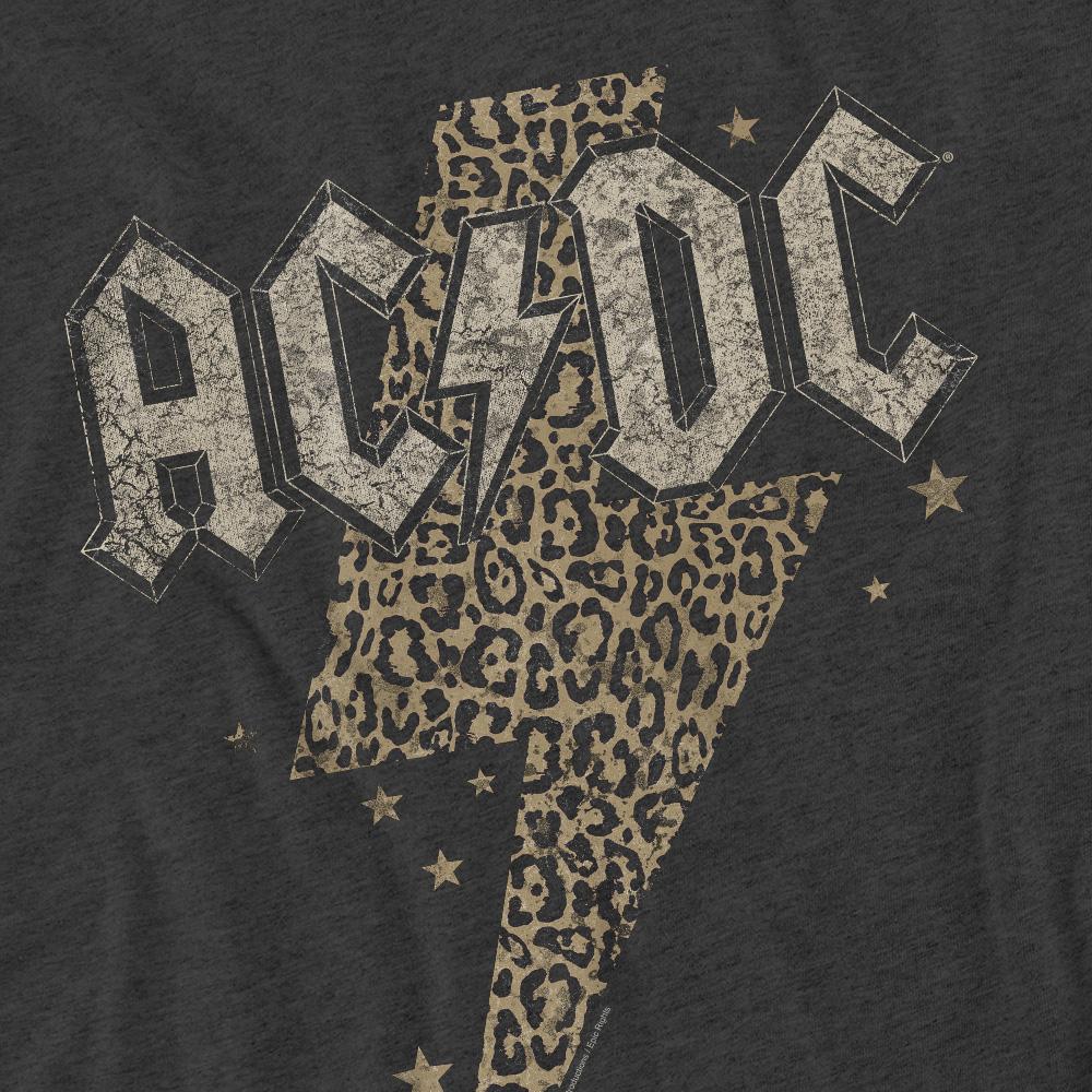 AC/DC Unisex Adult Leopard Print Bolt T-Shirt