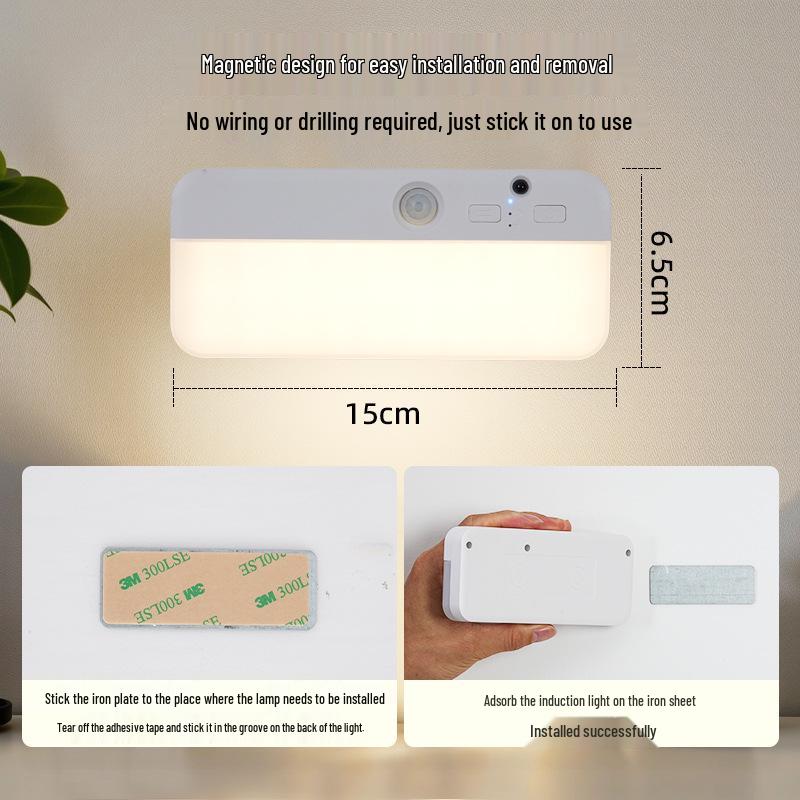 Dual Color Magnetic Charging Motion Sensor Night Light for Bedroom, Wall, Staircase, or Cabinet.