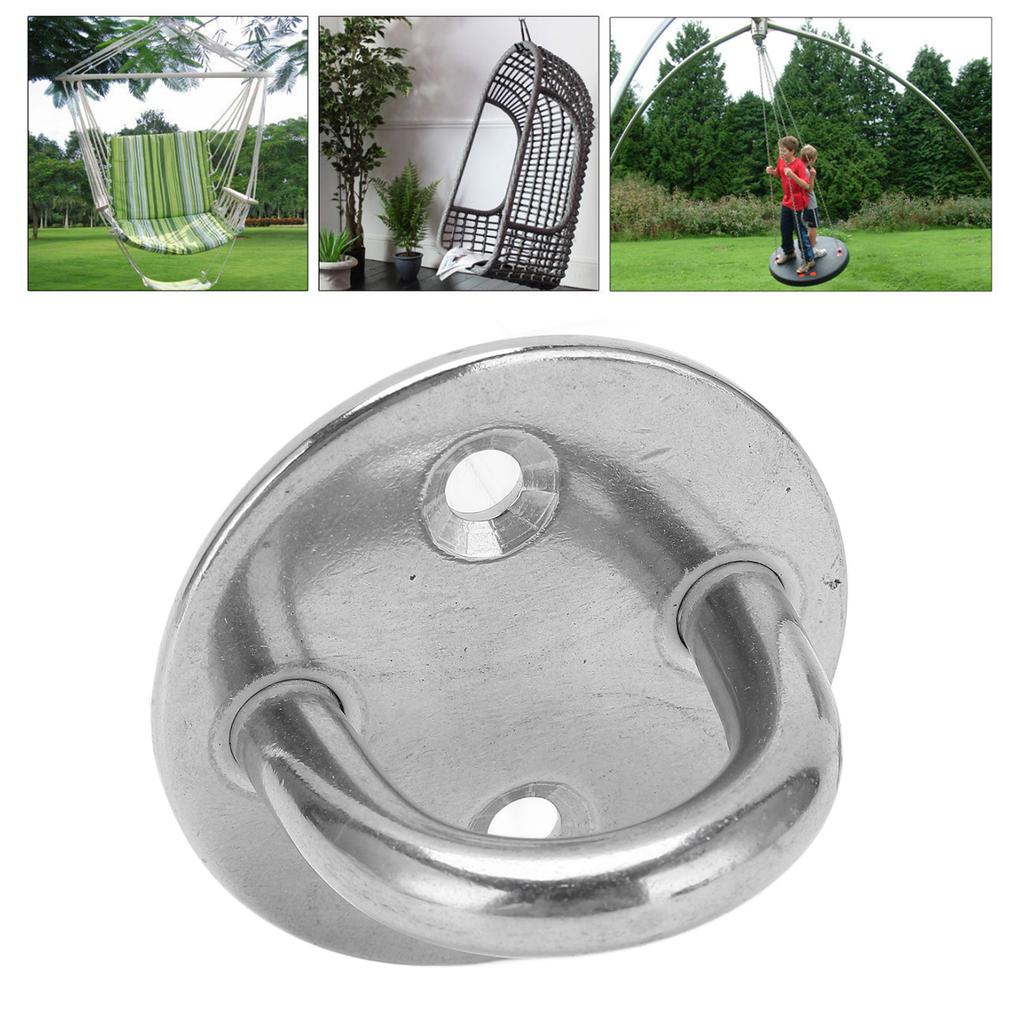Pad Eye Plate U Hook Round Stainless Steel Heavy Duty Rustproof for Door Boat Hammock Home