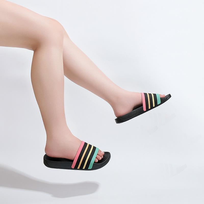 New soft-soled outer slippers women's fashion casual one-word drag home bath slippers men's non-slip and non-smelly cool slippers