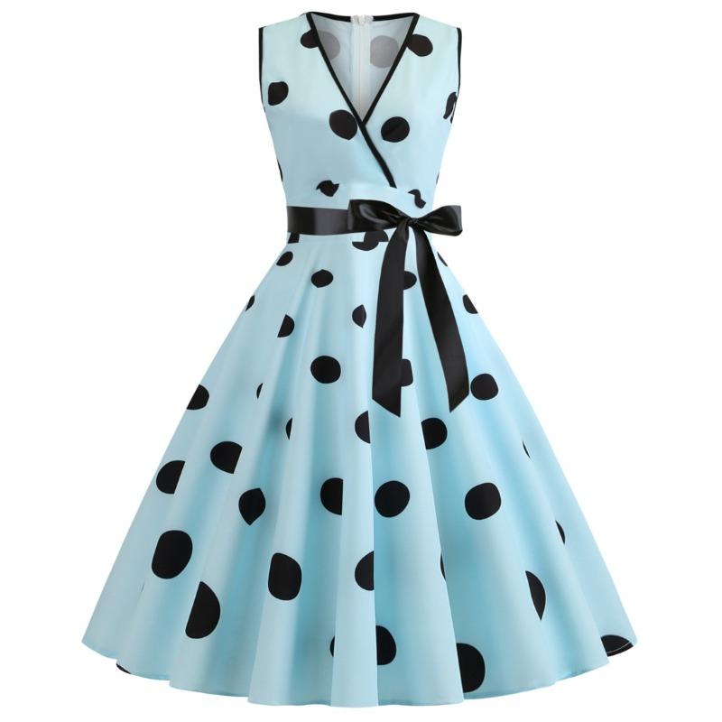BITCED Fashion Summer Spring Sleeveless V-Neck Casual Dresses