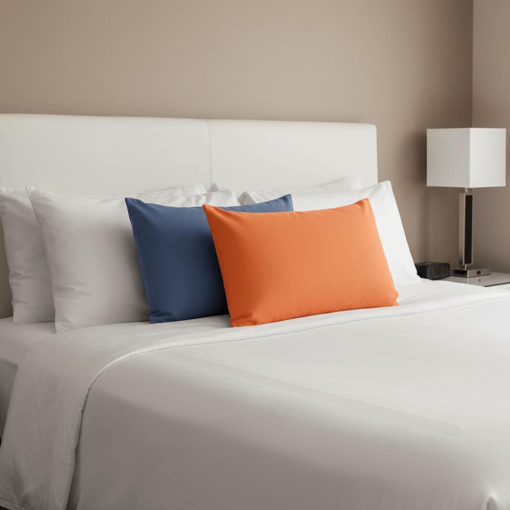 2Pcs Microfiber Sleeping Pillow Cover High-density Envelope-style Pillowcase  Travel
