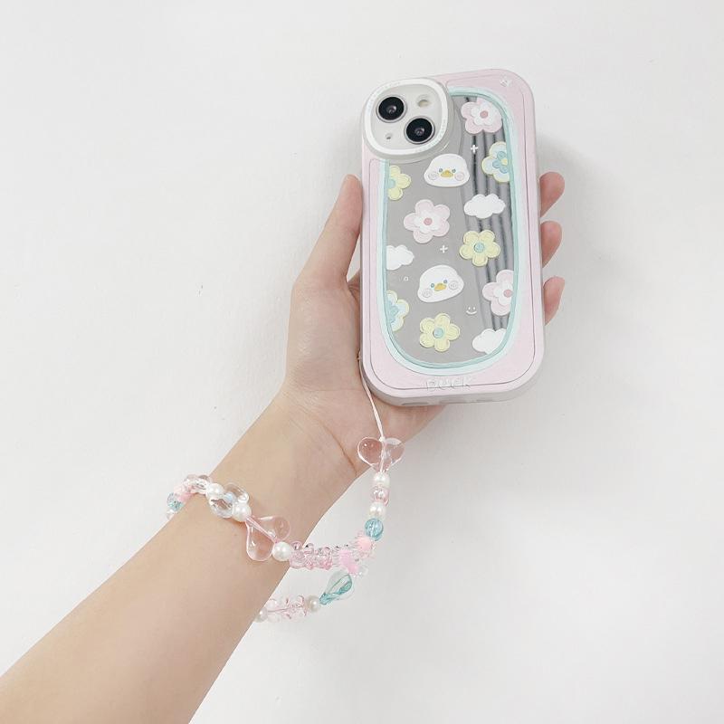 Ins Bow Anhänger Perlen Handykette Hängeseil Damen Anti-Verlust Lanyard Schmuck Charm Riemen Geschenk