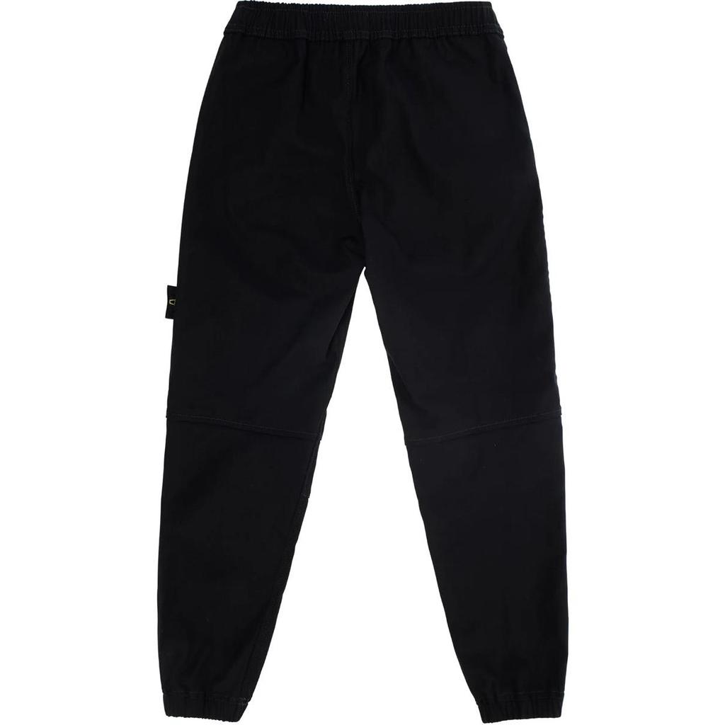 Stone Island Kids Elastic Logo Cuffed Pants Kids bottoms Black 811630514-V0029