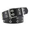 New Women's Belt Large size Double Hole Men Belt Punk Hip Hop Rock Style Subculture Y2K Belt Punch Free Belt for Men and Women