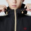 adidas Originals Colorblock Logo Casual Hooded Jacket Men Outerwear Black HS1991