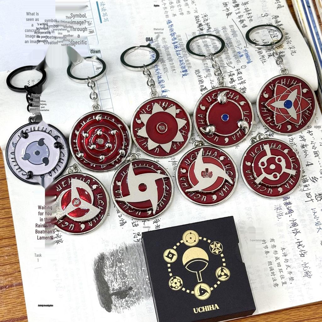 Rotatable Decompression Eternal Mangekyō Sharingan Anime Keychain Pendant