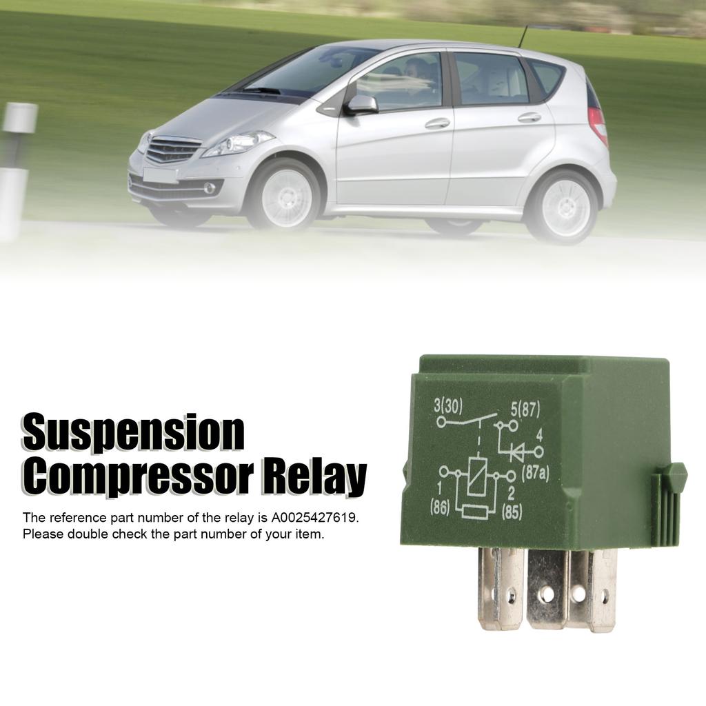 Suspension Compressor Relay A0025427619 Stable Performance Replacement for A‑Klasse W168 W169 12V