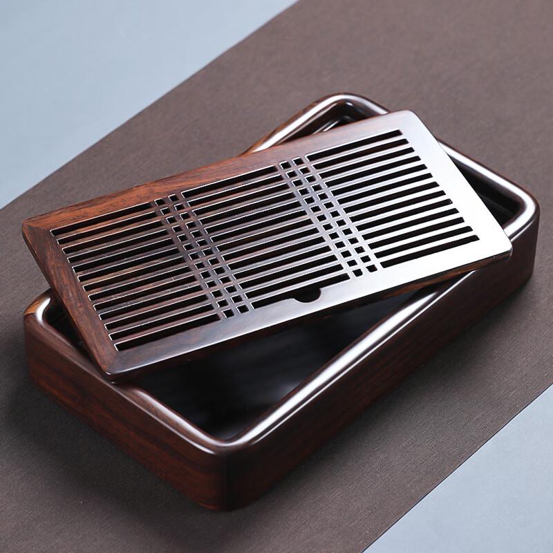 MULTIPOTENT Black Ebony Mortise & Tenon Water Storage Tea Tray
