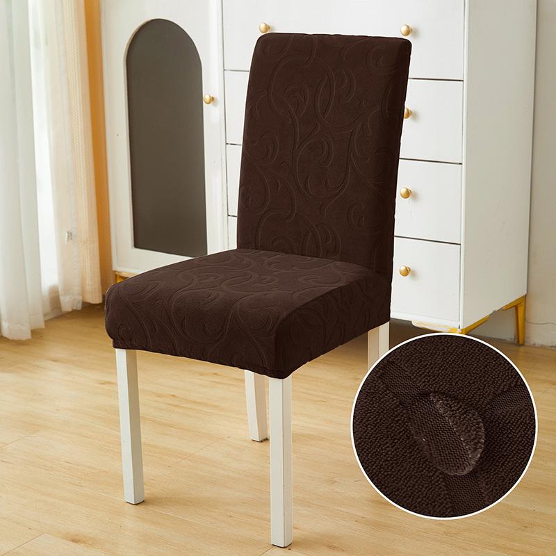 

Strong Waterproof Laminated Jacquard Chair Cover, Elastic and Simple Anti-cat Scratch Home Integrated Half-pack Chair Cover Cover Protective Cover Middle back chair cover 45 * 60cm темно-коричневого