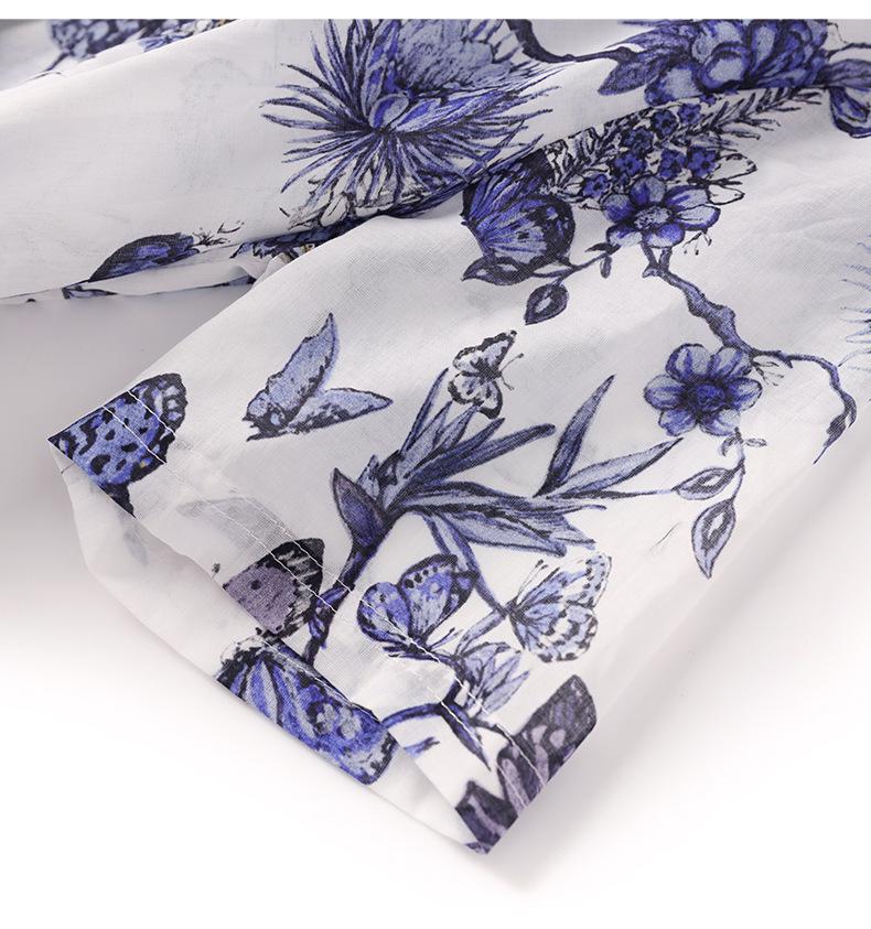 Elegantes A-Linien-Kleid mit floralem Muster im französischen Stil und taillierter Silhouette