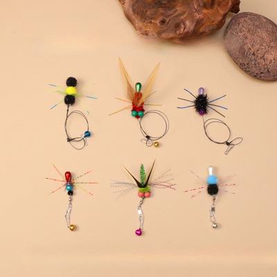 3pcs Colorful Simulation Insect Cat Teaser Stick Heads Feather Bee Dragonfly Pet Toy