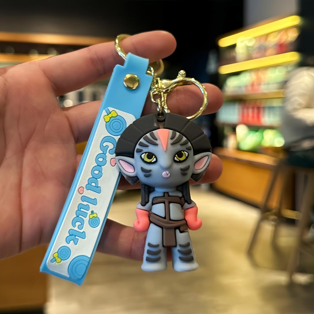 Kreativer Cartoon-Avatar-Schlüsselanhänger 3D-Puppe Tasche Paar-Anhänger Auto-Schlüsselanhänger