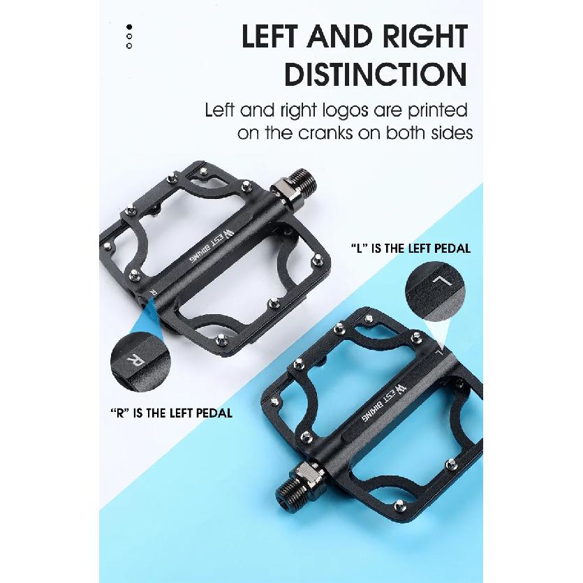 WEST BIKING Bicycle Ultralight Pedal 3 Bearing Pedals Aluminum Alloy CRMO Cycling Footboard for BMX MTB Bike Pedals Accessories