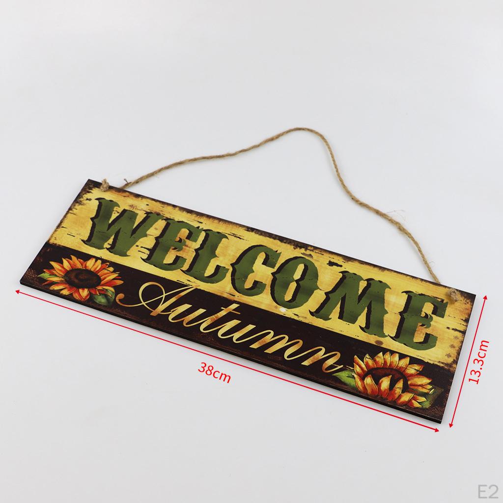 Autumn Fall Wood Plaques Front Door Hanging Sign Harvest Decoration, indoor and outdoor Use