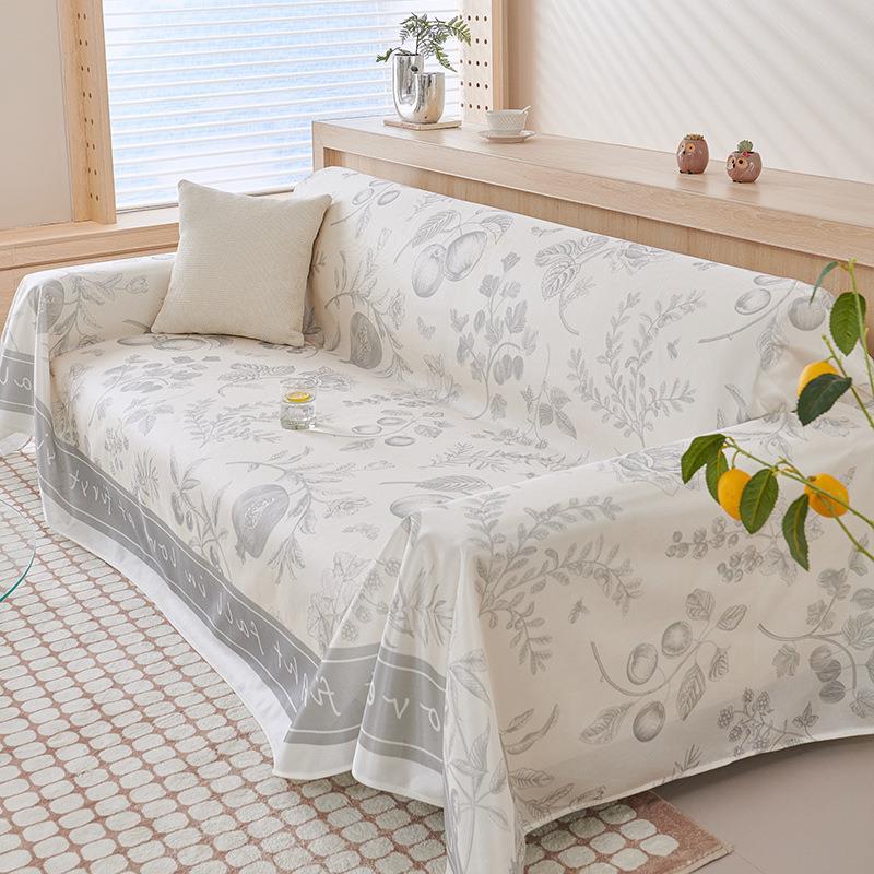 Cool Ice Silk Art Style Sofa Cover Cloth Summer and Summer Small Refreshing Sofa Cushion Can Be Used for Covering Sofa Napkins