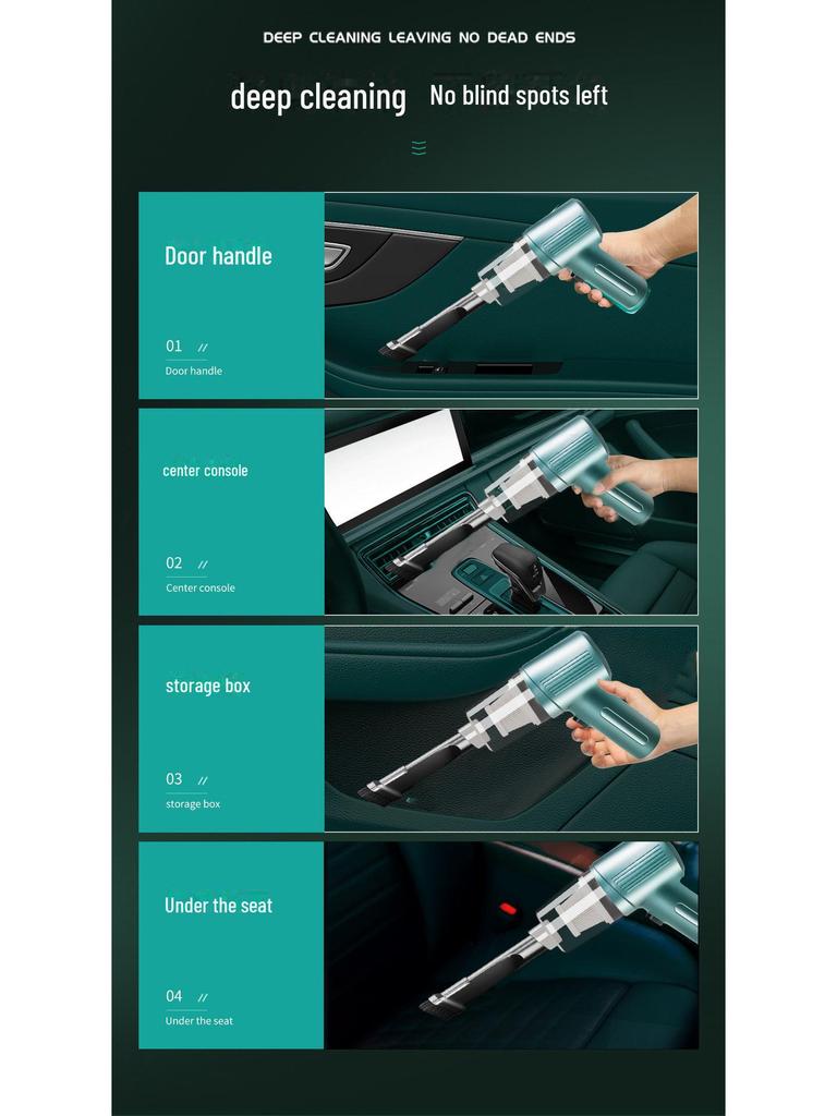 Wireless Handheld Car Vacuum Cleaner: Multi-Function, High-Power Mini Suction & Blower