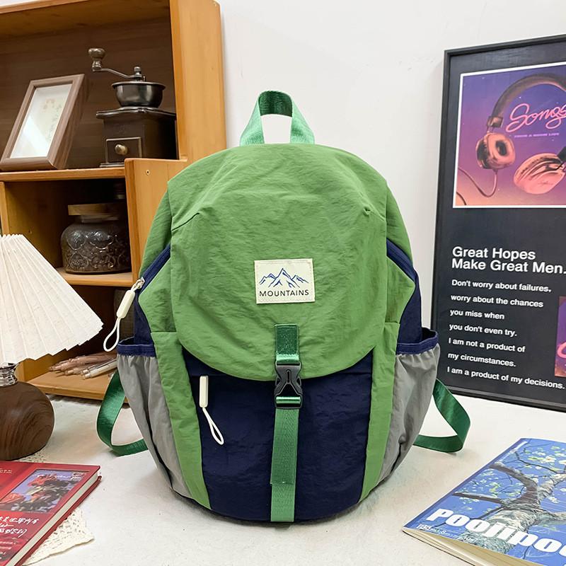 Color Fashionable Blocking Design Children Lightweight Backpack Outdoor For