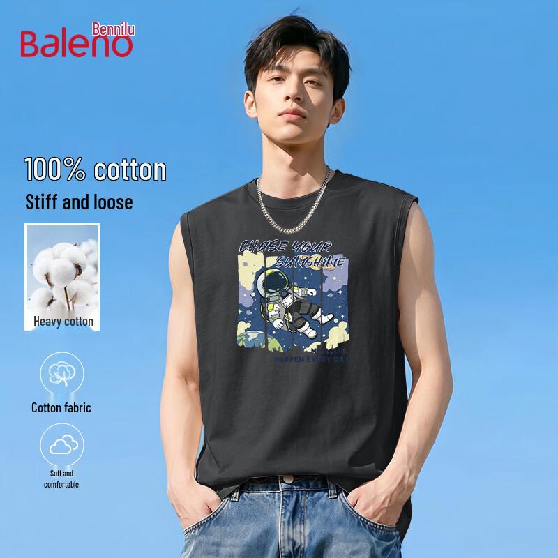 Baleno Men s BNL Spacewalk Print Cotton Tank Top L