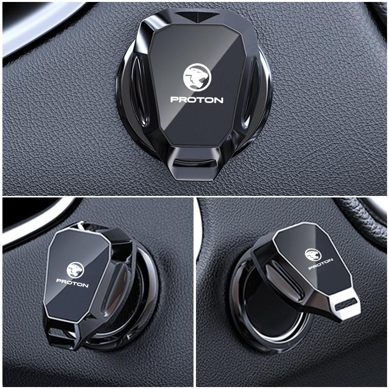 Car One-Touch Start Button Cover Metal Start Case Decor Accessories For Proton Exora Iriz R3 Wira Saga Satria Magma X50 V6 X70
