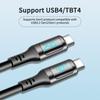 40Gbps Power Meter Digital Display Type-C Line Fashion USB-C Charging Cable  Laptop