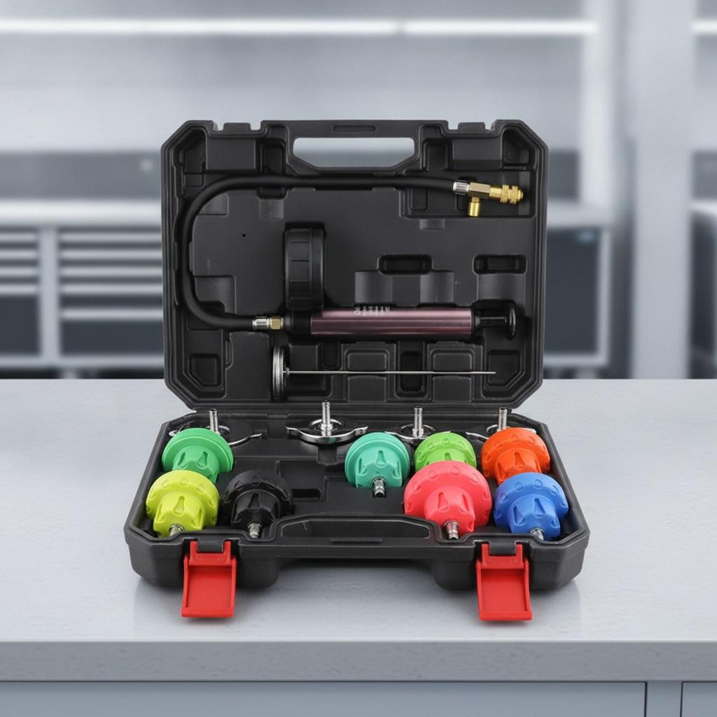 Coolant Leak Tester Kit Multi-Function Tool Complete for Workshops, Mechanics