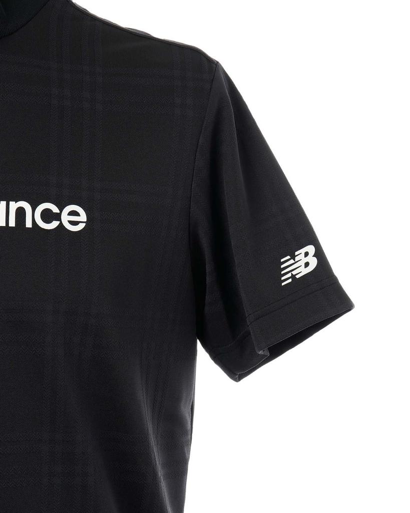 Golf Short Sleeve Mock Neck Shirt Quick 6 [New Balance] Men's (Moisture Absorbent, Drying, Stretchy) / 012-5166003 010_Black [LL]