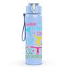 1PC Gymnast Flip Warning Quote 750ml Color Plastic Sports Water Bottle Leakproof Flip Straw Lid Suitable for Sports Office Home Use