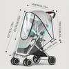 EVA Universal Baby Stroller Rain Cover Children Car Windshield Waterproof Front Zipper U-shaped Large Opening Enlarged Thickened