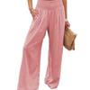 Pantaloni Casual da Donna con Coulisse, Vita Media, Gamba Larga da Spiaggia, Primavera ed Estate, Pantaloni Europei e Americani